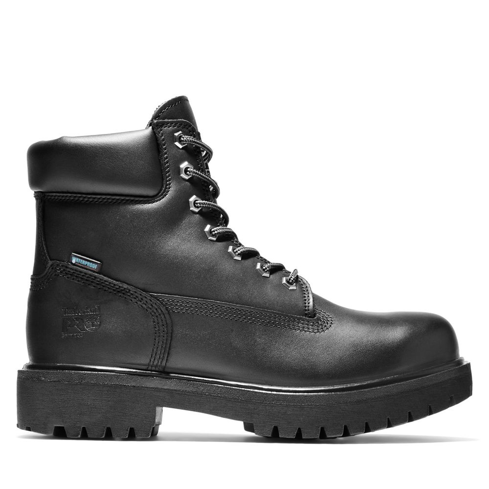 Botas Pro Timberland Argentina Hombre - Pro Direct Attach 6" Soft Toe - Negras - UPOACK-896